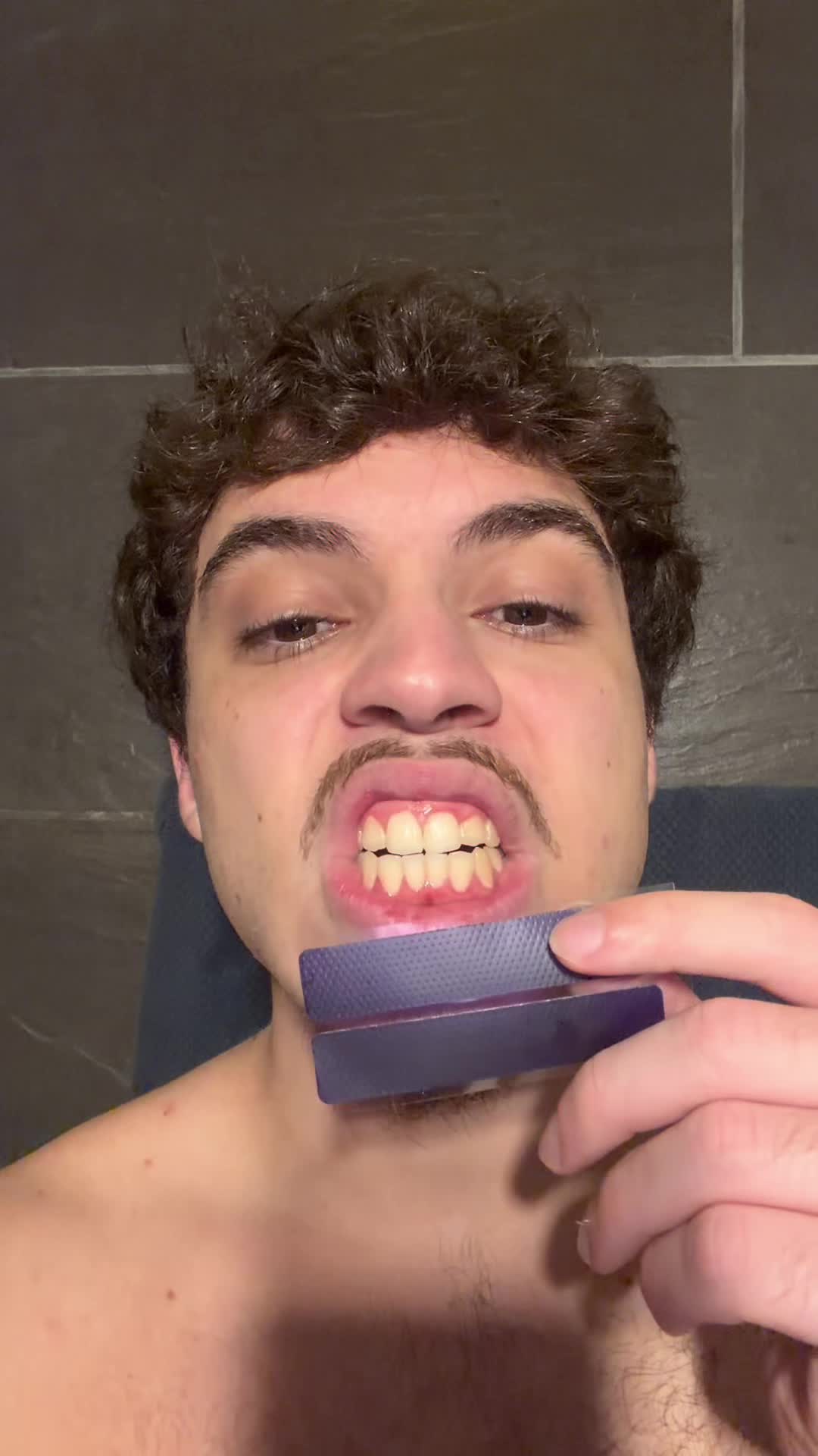 It's been a while since I last used whitening strips, my teeth have gone yellow… TikTok video