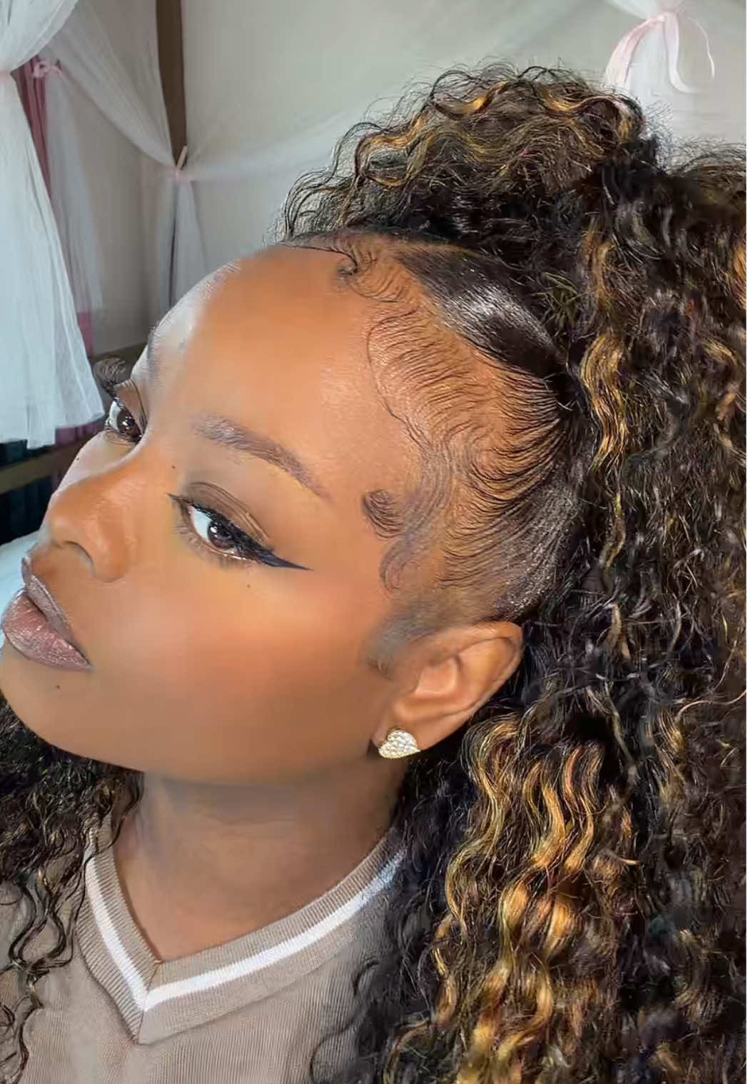 POV: When you refuse to wear your half wig the same way twice TikTok video