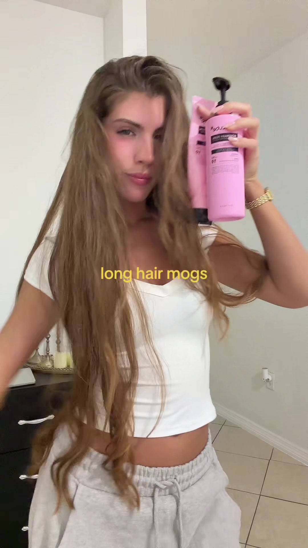 Long hair mogs TikTok video