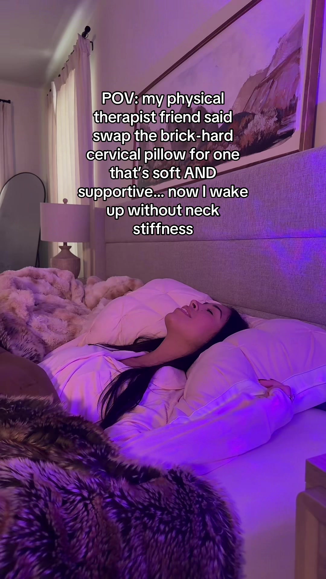 POV: my physical therapist friend said swap the brick-hard cervical pillow for one… TikTok video