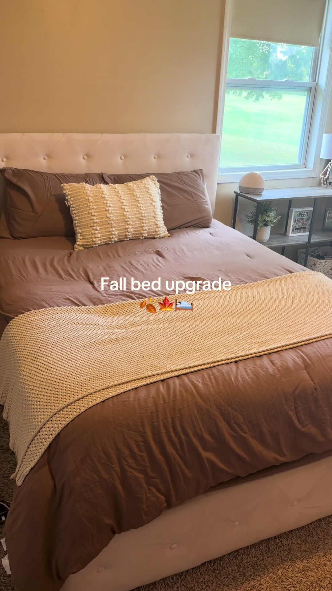 Fall bed upgrade 🍂🍁🛏️ TikTok video