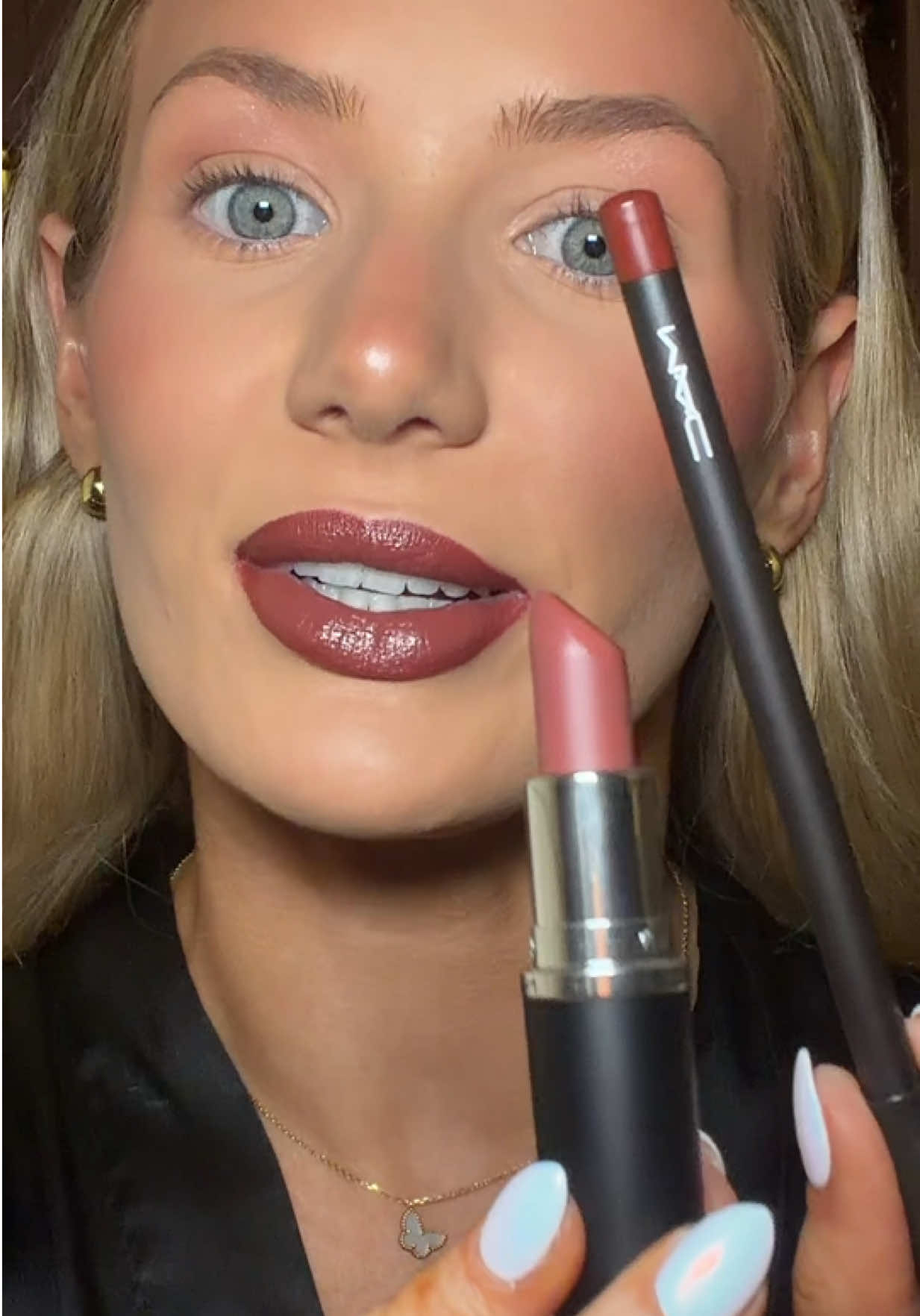 Mac just dropped this new lip combo just in time for fall, it's bold but muted,… TikTok video