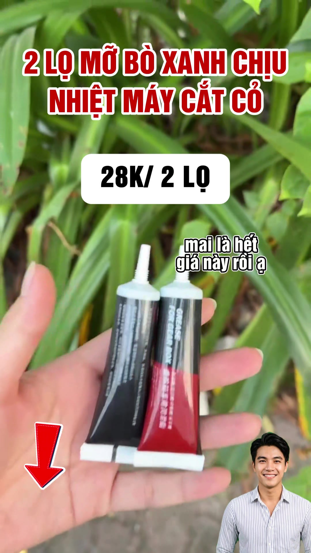 2 tubes of green grease resistant to high temperature for lawn mower 28K / 2 tubes… TikTok video