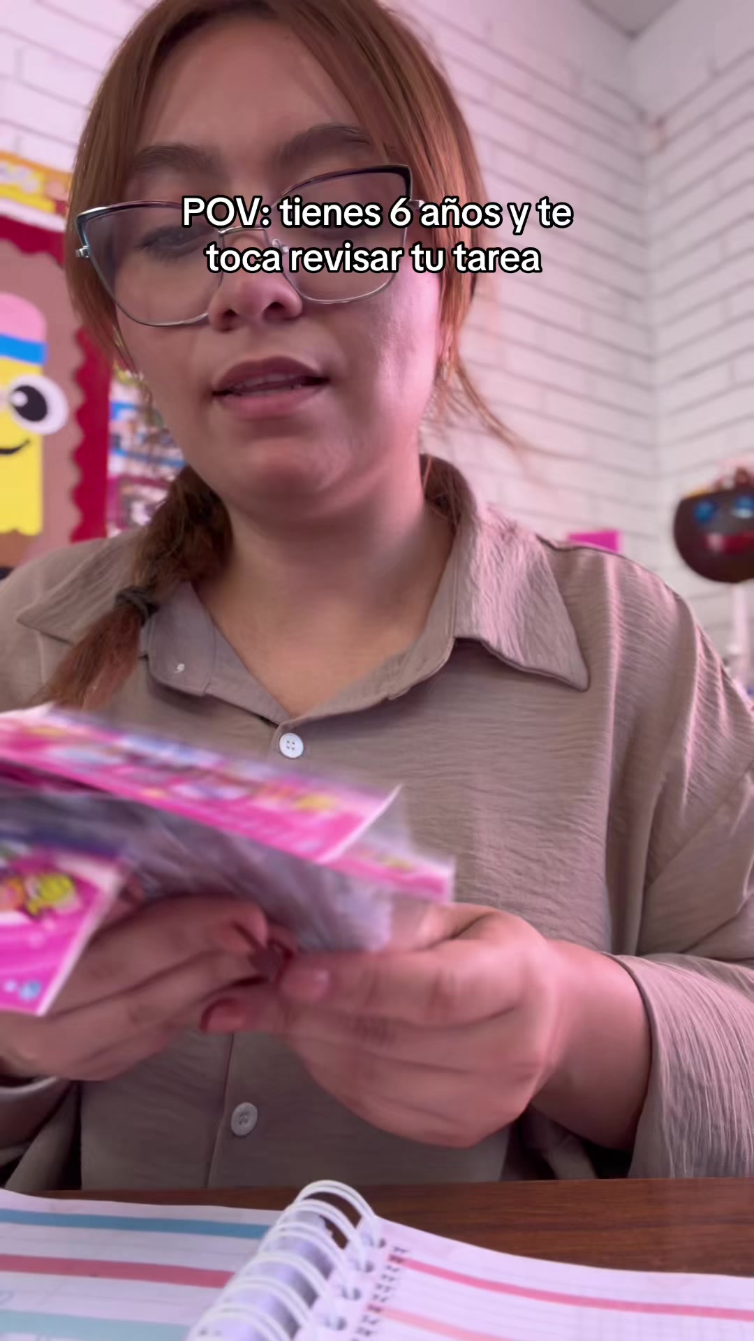 POV: you are 6 years old and it's your turn to check your homework TikTok video