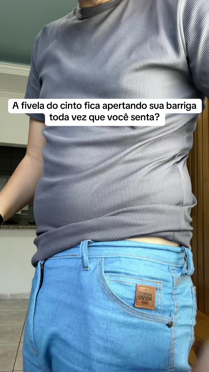 Does the belt buckle keep squeezing your belly every time you sit down? TikTok video