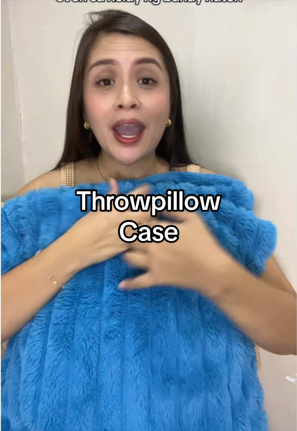 FLUFFY THROW PILLOW CASE Perfect match with curtains, even the color of our house TikTok video