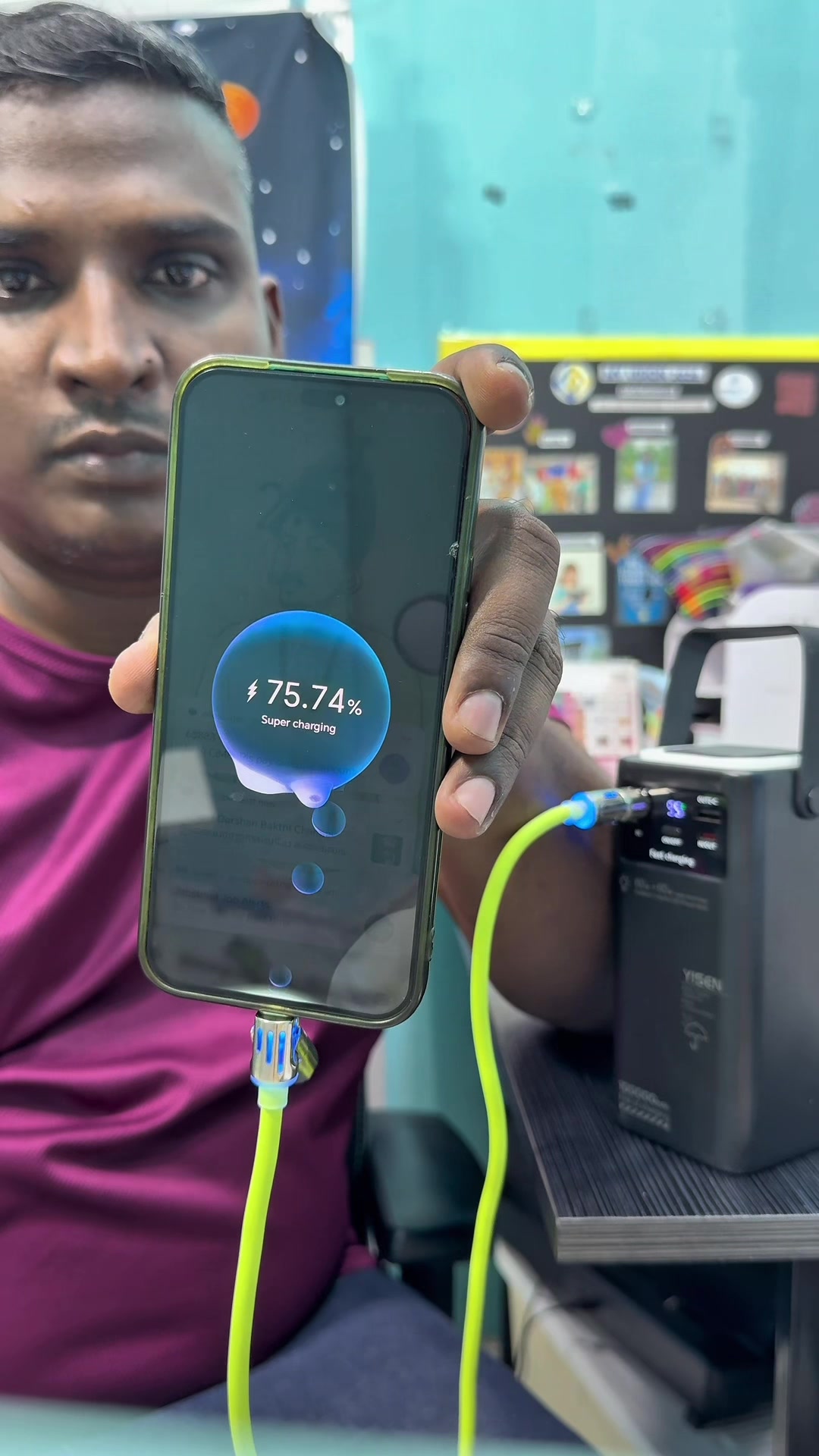 Show this bright green fast charging cable, which integrates USB, Lightning, and… TikTok video