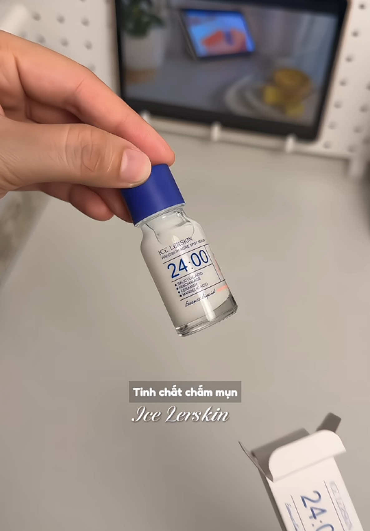 Ice Lersk acne spot serum, Tip to treat swollen inflamed pimples, Do not shake, Let… TikTok video