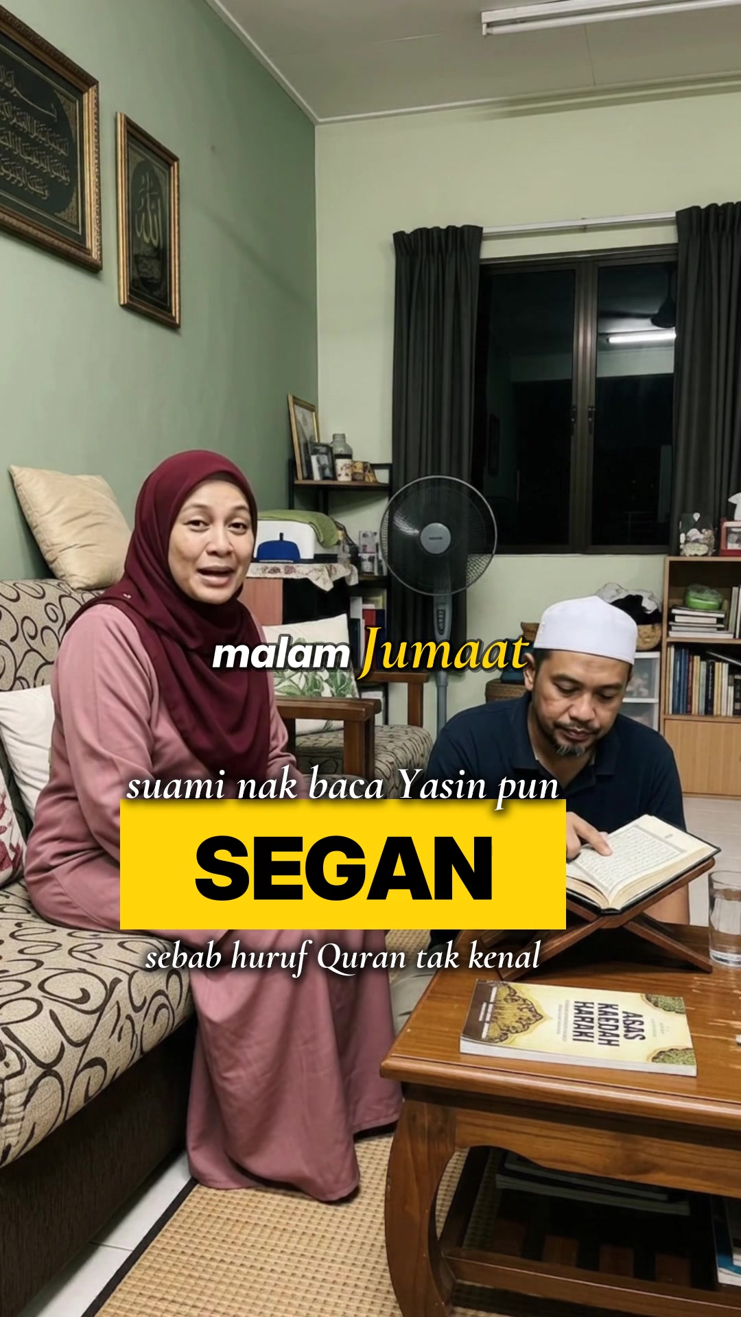 My husband was shy even to recite Yasin because he did not recognize Quran letters TikTok video