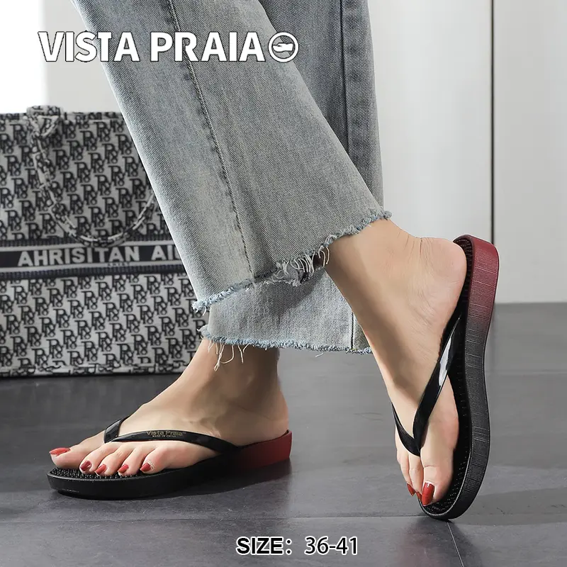 Vista Praia Massage Slippers comfort footwear 8877 (Recommend Adding One Size) Walking Shoes Girls Sandal Summer Flat Sandals For Ladies 2025