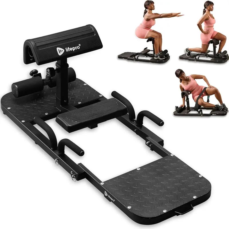 LifePro GluteBlast Foldable Hip Thrust Machine, Adjustable Home Gym Equipment with Lower Back Support and Lifetime Warranty