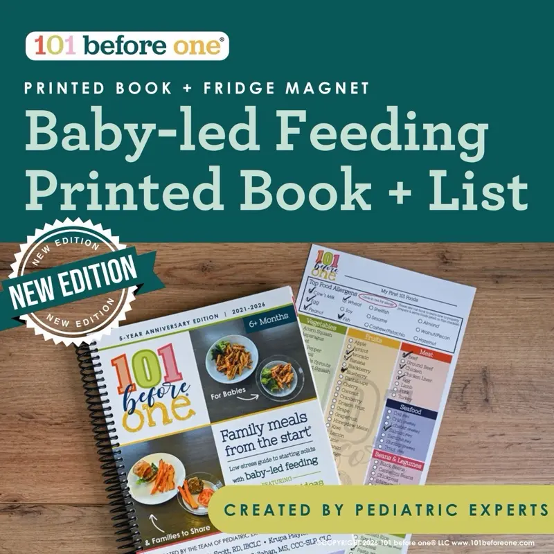 101 Before One Printed Book & Checklist for Baby Led Weaning Created by Pediatric Experts