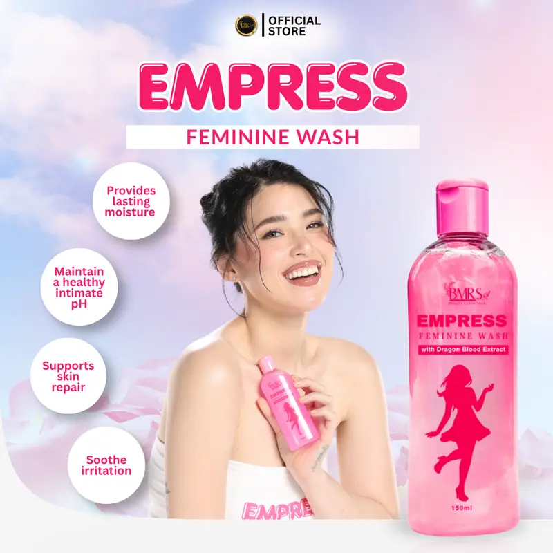 BMRS Empress Feminine Intimate Wash, 150 ml, silicone-free hydrating formula with glycolic and hyaluronic acids