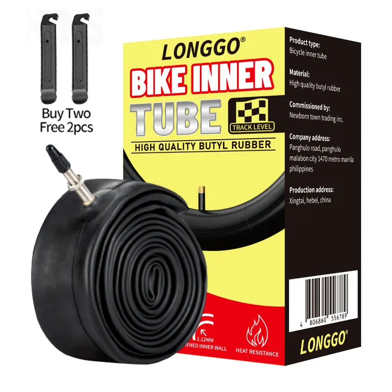 Câmara de Ar LONGGO para Bicicleta MTB 26/27,5/29er/700C com Válvula Presta
