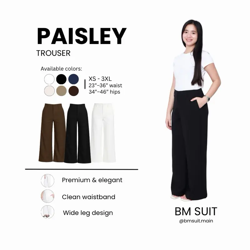 BM Suit V2 Paisley Wide-Leg Trousers
