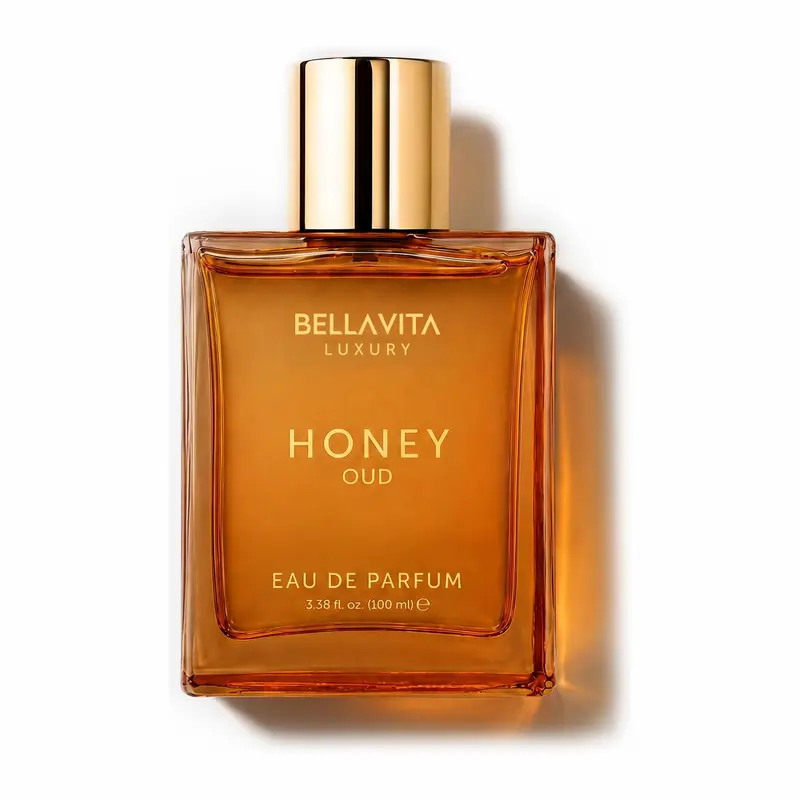 Parfum Bella Vita Luxury Honey Oud Eau de Parfum 100ml (3.4 fl oz), Aroma Patchouli, Vanilla & Bergamot, Floral dan Rempah, dengan Minyak Esensial Clean dan Vegan, Cruelty Free
