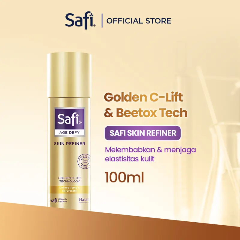 Safi - Age Defy - Skin Refiner 100Ml - Toner Wajah - Toner Anti Aging/Toner Mengecilkan Pori - Niacinamide & 100X Vitamin C Toner Pencerah