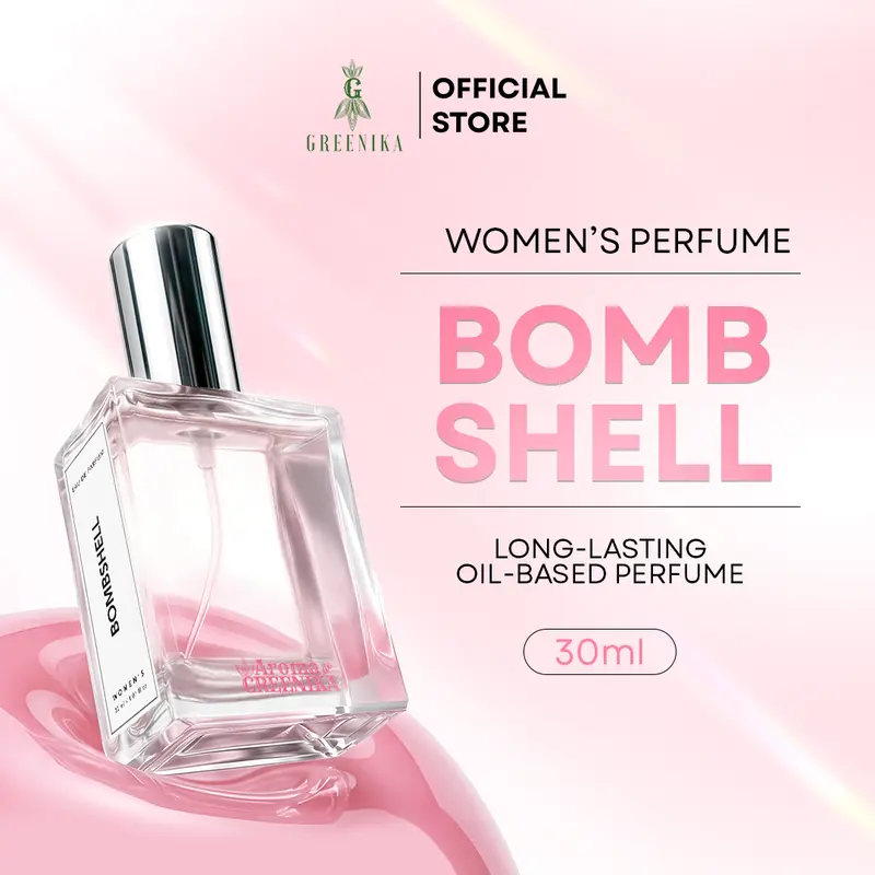 Parfum femme BOMBSHELL AROMA DE GREENIKA longue tenue, spray parfumé pour le corps, la voiture ou la maison