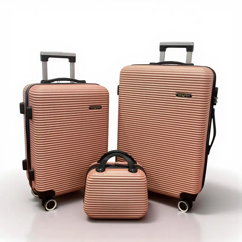 ABS製スーツケース3点セット 010 24インチ＋20インチ＋12インチ ビューティーケース 箱付き