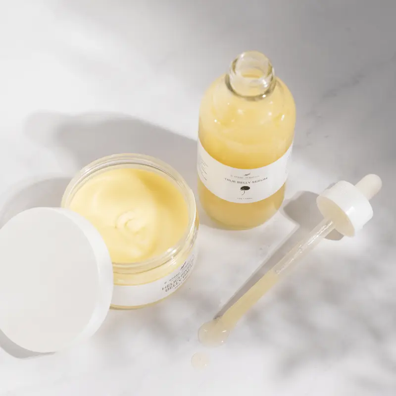 2-Step Stretch Mark Prevention Bundle Natural Skin Care Skin Care Product Pregnancy Must Haves Postpartum Recovery Kit