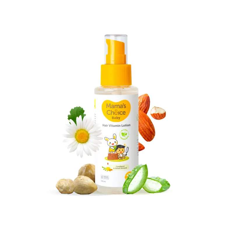 Mama's Choice, loción vitamínica para el cabello de bebés y niños pequeños con aloe vera orgánico y manzanilla, sin alcohol ni parabenos