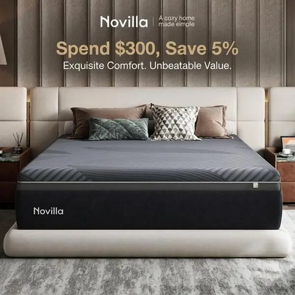 Novilla AiryFlow Memory-Foam-Matratze mit kühlendem Liegegefühl, Wirbelsäulenunterstützung, Druckentlastung und Bewegungsisolierung, mit Grüntee angereichert, CertiPUR-US-zertifiziert, mittelfest