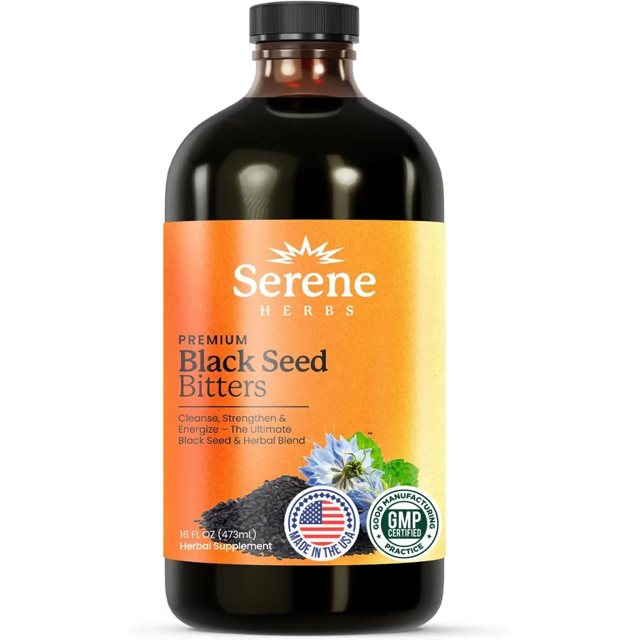 Serene Herbs Black Seed Bitters untuk Kesehatan Pernapasan dan Kebugaran Alami