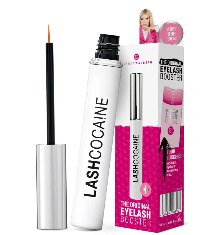 LASHCOCA!NE PLUS serum bulu mata original untuk bulu mata panjang dan tebal, PRO-Formula dengan aksi ganda, vegan, dibuat di Jerman oleh Svenja Walberg