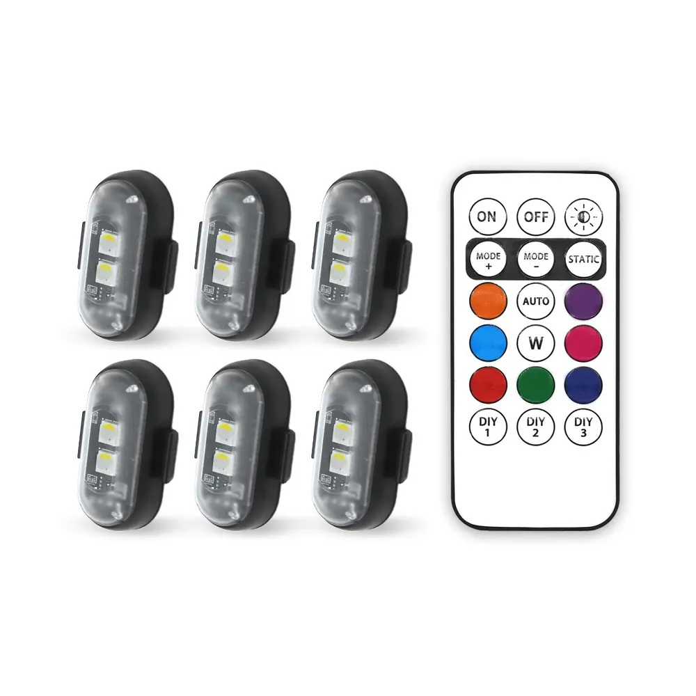 Car LED Light, Remote Control LED Strobe Light, Anti-collision Aircraft Light Warning Light, Multifunctional Car Decorative Light