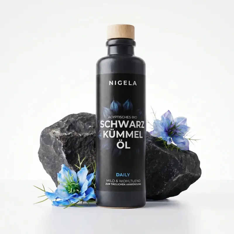 Nigela Bio DAILY Unfiltered Egyptian Black Seed Oil, Certified Lab-Tested Thymoquinone Content, Made in Bavaria, 200ml
