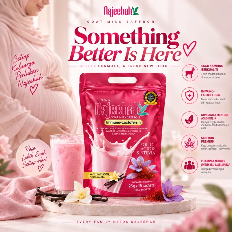 NAJEEHAH Susu Ibu Hamil 15 sachet x 26g Stevia