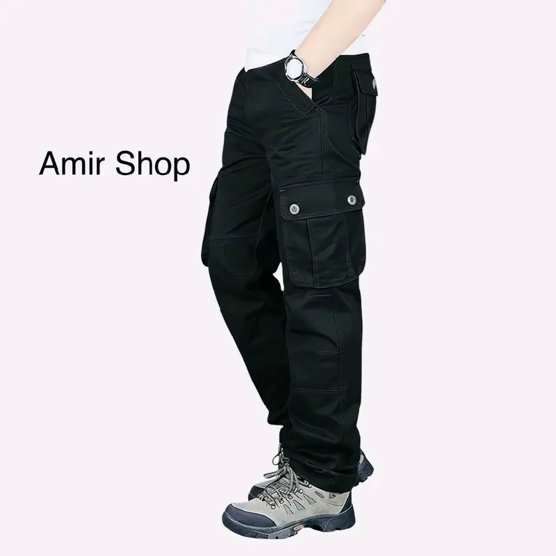 Seluar kerja lelaki Straight Cut Wanita Regular Fit,Seluar Kerja Lelaki Cargo 6 Pocket  Side Pocket Pun 2 Size 28-40 By Amir Shop
