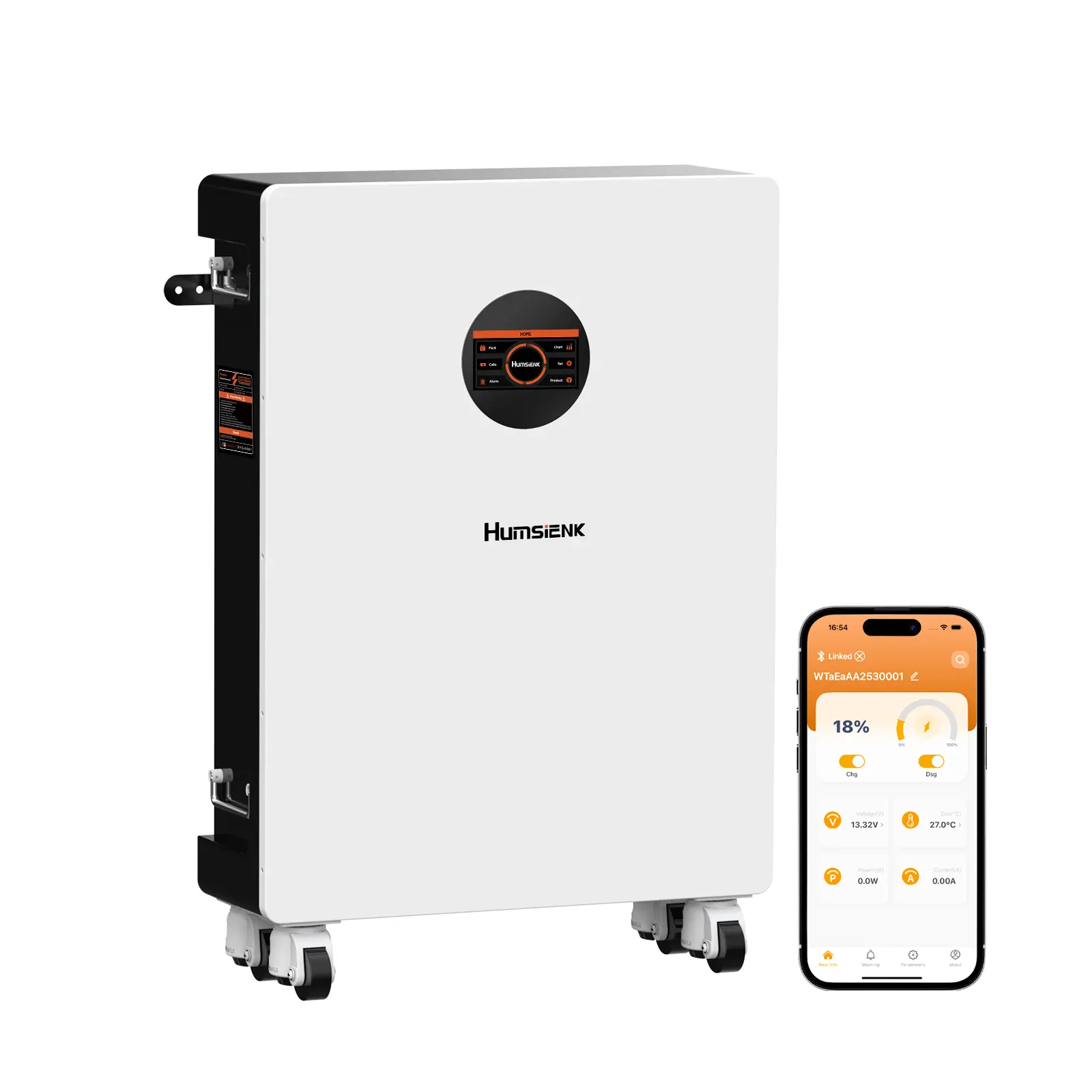 【ÚLTIMAS UNIDADES】【Bateria de 15kWh】 Bateria HumsiENK LiFePO4 de parede, 48V 300Ah, Bluetooth, 15.36kWh, BMS inteligente, para energia de reserva residencial, preparação para a primavera e desastres, uso fora da rede, redução da inatividade de equipamentos e fornecimento ininterrupto de energia, com boa relação custo-benefício