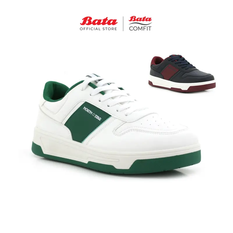 [Exclusivo en línea] Tenis casuales NORTH STAR Luke para hombre, blancos y azules, modelos 8201122/8209122