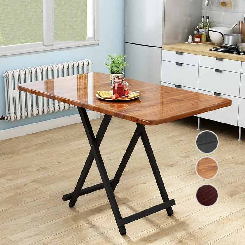 GDeal Folding Table Dining Table Household Simple Living Room Rectangular Dining Table Wood Corner Desk Foldable Meja Lipat Meja Makan