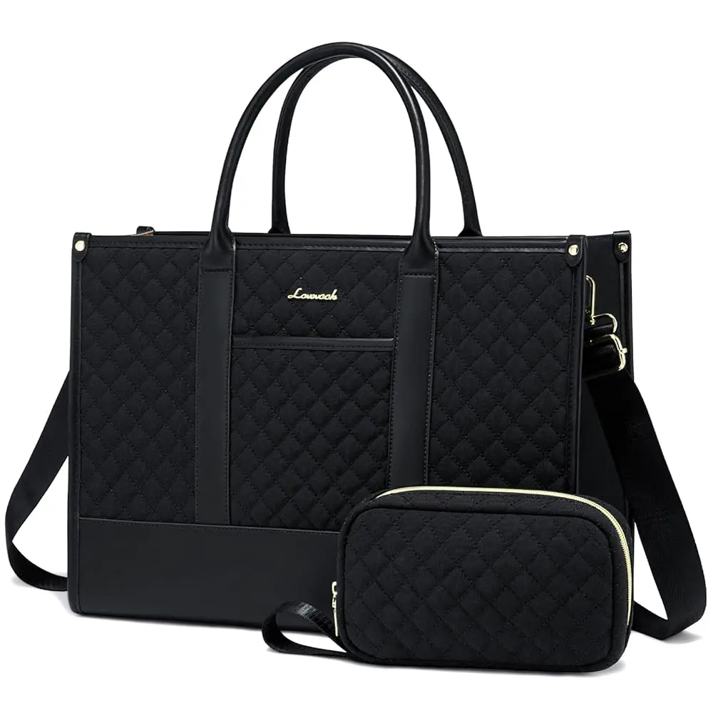 LOVEVOOK Laptoptasche für Damen, 15,6 / 17,3 Zoll, wasserdichte große Arbeitstasche, Handtasche, Schultasche, Shopper, Businesstasche, Aktentasche, Lehrertasche aus Leder, Tote Bag und Notebooktasche für Büro und Uni