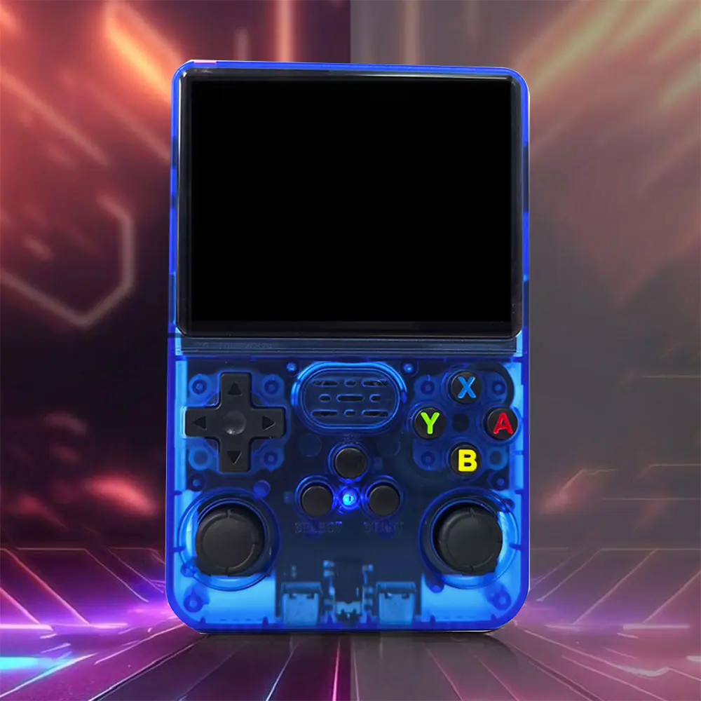 WUDS R36S Retro-Handheld-Konsole mit Linux, 3,5-Zoll-IPS-Display, integriertem 3000mAh-Akku und 32G+64G-TF-Karte