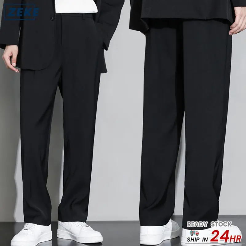 ZEKE B0023 Men's Classic Loose Casual Pants with Pockets
