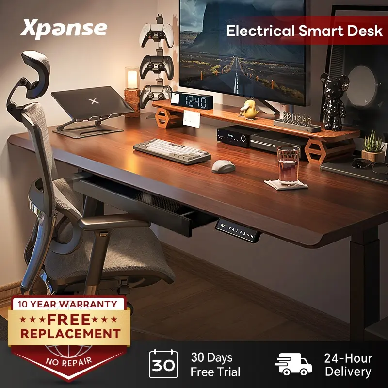 Xpanse Electric Height-Adjustable Standing Desk for Gaming, Study and Home Office