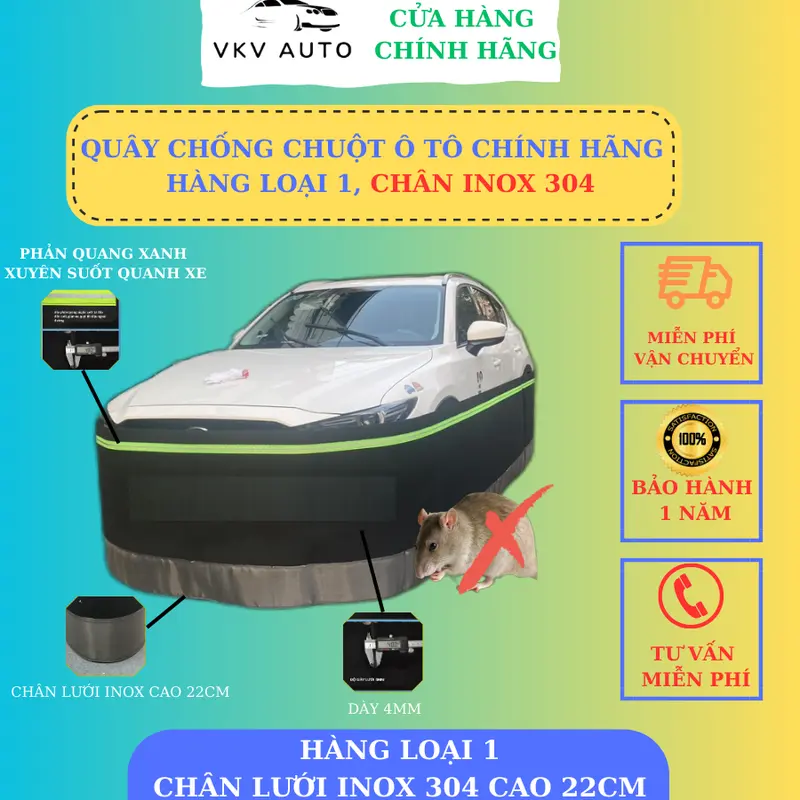 Car Rat-Proof Mesh Barrier with Padlock, Cable and Gloves; Specify Vehicle Model