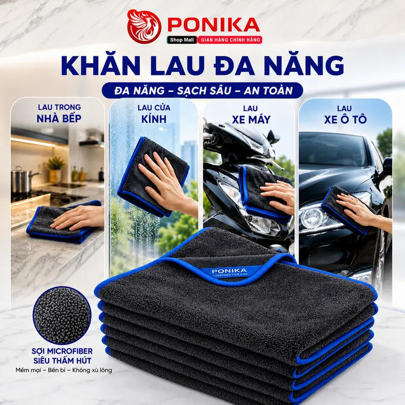 650 gsm Superfine Fiber Multipurpose Cleaning Towel, Highly Absorbent