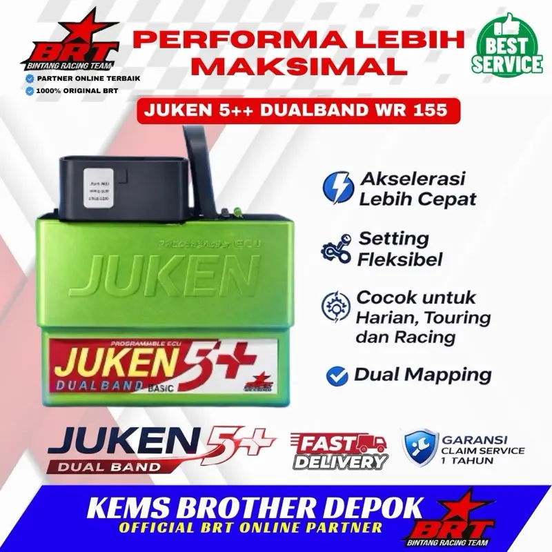 BRT純正 JUKEN 5+ ECU WR155対応 デュアルバンド・レーシングターボ
