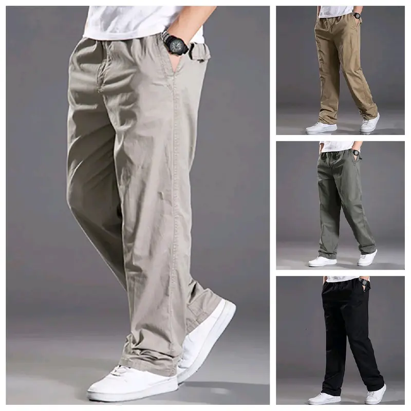 MENRISE - Celana Skena Pria Sam Premium Celana Gombrong Chinos Pria Panjang Loose Cowok Dewasa Casual Katun Twill Stretch Melar Pinggang Karet Cream Hitam Abu Army Mocca  Santai Distro