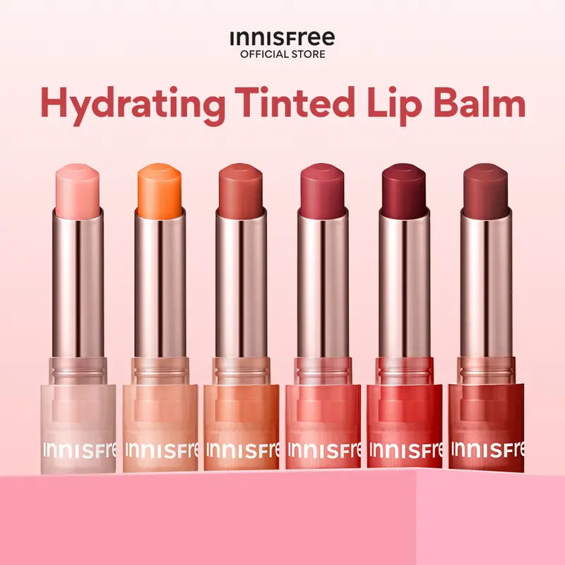 INNISFREE Dewy Tint Lip Balm – feuchtigkeitsspendender Lippenbalsam mit Farbe und glänzendem Finish, 1 Farbton nach Wahl
