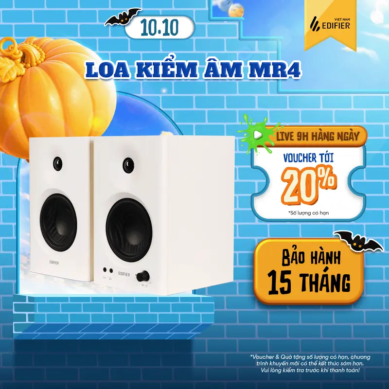 Loa kiểm âm EDIFIER MR4/MR3/MR4 MKII/MR5 | Âm thanh trung thực | Vỏ gỗ chống dội âm, tweeter vòm 1 inch | 2 chế độ kiểm âm và nghe nhạc | Hàng chính hãng Bảo Hành 15 Tháng Củ Loa Nghe Nhạc