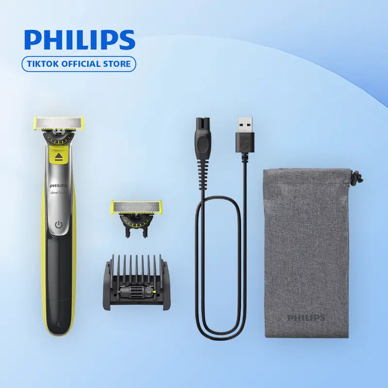 Philips OneBlade Face 360 Shaver QP2734/31 with 1 Extra Blade, 5-in-1 Comb and Soft Pouch