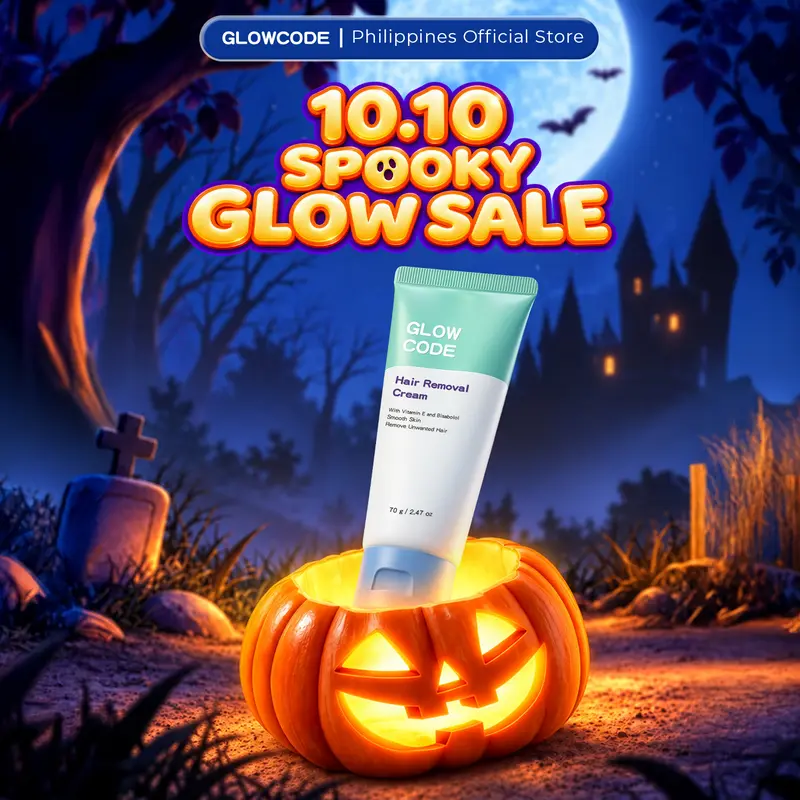 Glowcode 4-in-1 Hair Removal Cream, 70g, with Niacinamide, Glutathione and Centella Asiatica
