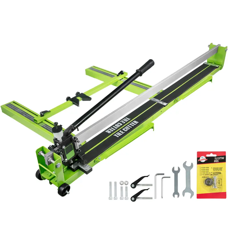 【Sommerfunde】VEVOR manueller Fliesenschneider mit stabilem Stahlrahmen, 32–48 Zoll (1200 mm), Laserführung, leichtgängigem Schneidkopf mit 27 Kugellagern, 15 mm Schnittstärke, ergonomischem Griff und Ersatz-Schneidrad, für Feinsteinzeug und Keramikfliesen