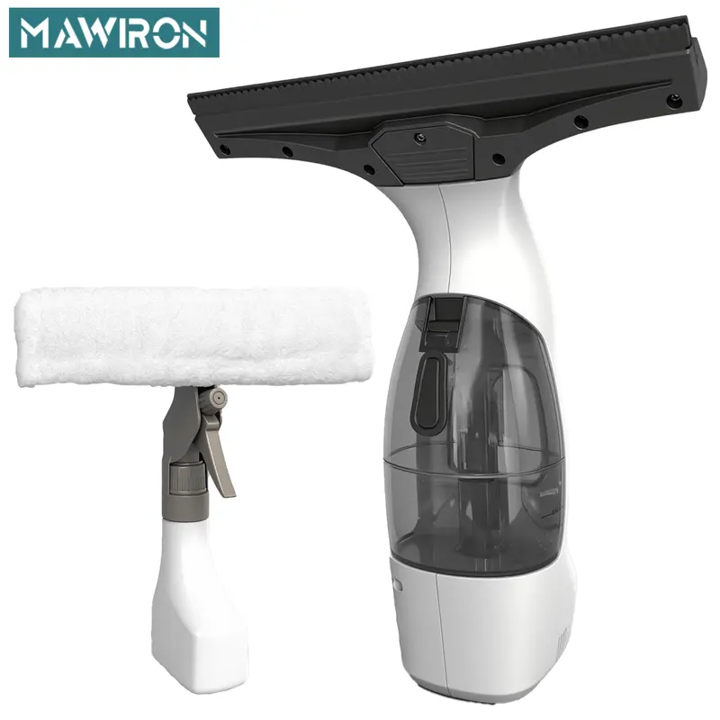 MAWIRON 2-in-1 Cordless Window Vacuum and Cleaner with Water Tank, Spray Bottle and Microfibre Wiper
