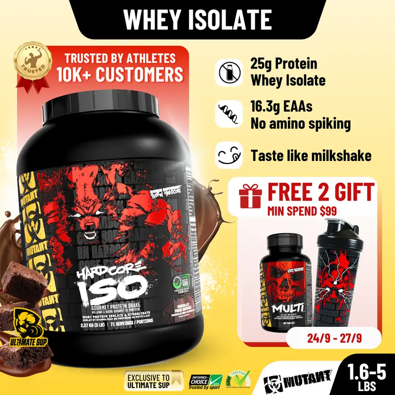 Mutant, Hardcore ISO Surge, Whey Protein Isolate, Fast Absorption, Maximum Results 1.6-5lbs